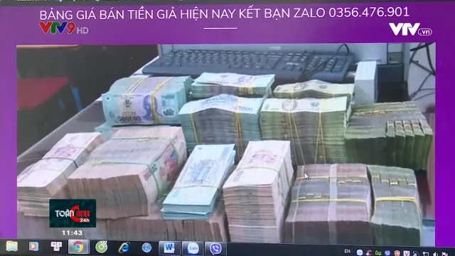 Báo động tình trạng mua bán tiền giả công khai