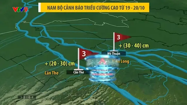 Triều cường Nam bộ lên cao từ ngày 19 - 20/10