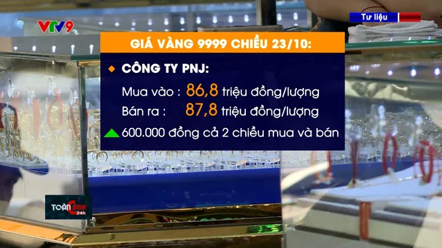 Vàng nhẫn 9999 vọt lên 88,98 triệu đồng/lượng