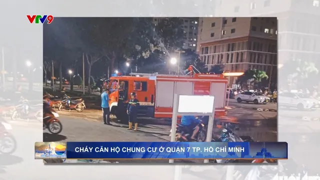 Cháy căn hộ chung cư ở quận 7, TP. Hồ Chí Minh