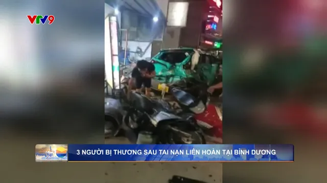 Tai nạn giao thông liên hoàn tại Bình Dương