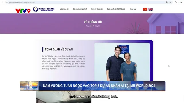 Nam vương Tuấn Ngọc vào Top 5 Dự án Nhân ái tại Mr World 2024